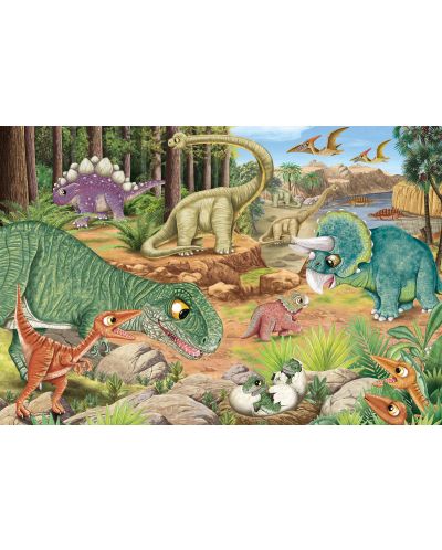 Puzzle Schmidt 3 x 24 piese - Distracție cu dinozauri - 3